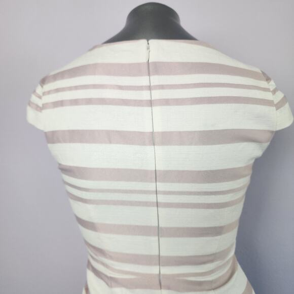 J.Crew Suiting Pink Stiped Cap Sleeve Sheath Dress | Women's 0 - Picture 7 of 11